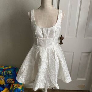 Showpo Elegant White Floral Dress